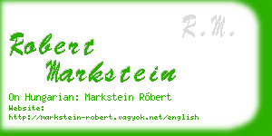 robert markstein business card